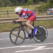 Bronte Wheelers cycling club secretary David Green taking part in a gruelling time trial