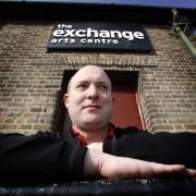 The Exchange Arts Centre with its owner Jym Harris