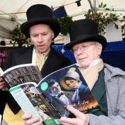 Peter Dawson, left, and Glen Berry at last year's Haworth Christmas market