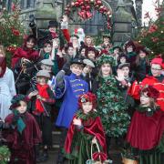 The 2013 Scroggling the Holly celebrations in Haworth