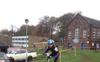 Ria Thompson, one of the Bronte Tykes riders, taking part in a local cyclo cross event