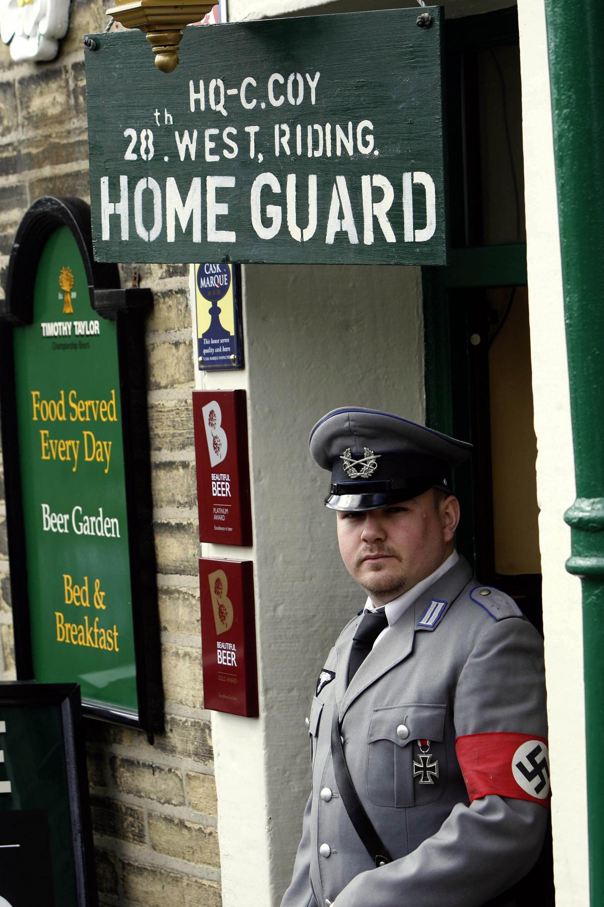 Paddy Gaskin, bar manager of the Fleece Inn, finds himself at the Home Guard headquarters