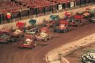 Action from a stock car race at Odsal in 1986. There has been no motorsport held there since 1997.