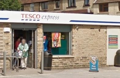 The Tesco Express store at Crossflatts