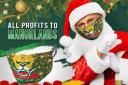 Cougars are selling Christmas face masks to raise more money for Manorlands Picture: @Cougarmania (Twitter)