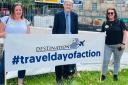 Shevaun Joy and Lisa Manditsch, directors of Destination Travel, with travel editor Simon Calder