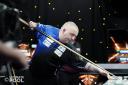 Chris Melling in Champions League action on Monday night, where he cruised to a group stage victory. Pic: Ultimate Pool.