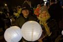 Enjoying the lantern parade at Lund Park