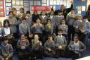 Holycroft Year 5 pupils with Suzie Ramsbottom, of Asda