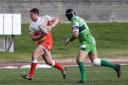 Dan Parker in action for Cougars during their narrow win at Hunslet last season in the Challenge Cup.