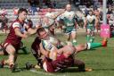 Dan Parker gives it his all in Cougars' Challenge Cup game with Batley earlier this year.