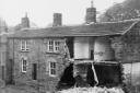 Houses at Upper Mill Row, East Morton, damaged by floods in 1900 (photo courtesy of Linda Stentiford)
