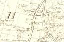 An early Ordnance Survey map showing the Denholme Gate Copperas Works in about 1850