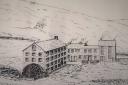 Grove Mill in the early 1800s, from a drawing by George Sheard (image courtesy of Keighley Local Studies Library)