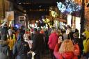 Festive celebrations in Main Street, Haworth