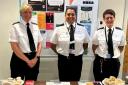 Officers stage an information stall during the week of action