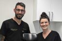 Clinical dental technician Matt Varley and hygiene therapist Sarah Duckitt in the new surgery
