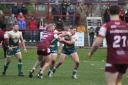Brad Walker with ball in hand during Cougars' narrow defeat at Batley in the league last season.
