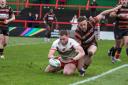 Jordan Schofield scored two of Keighley's three tries in pre-season, backing up this effort against Oldham on Boxing Day with his side's only score in their defeat to Halifax.