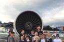 Children from Glusburn Primary School during their visit to the Rolls-Royce factory at Barnoldswick