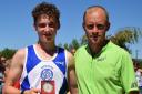 Joe Hudson won the men’s under 19s race at the Junior Inter County Fell Running Championships. Picture: Dave Woodhead
