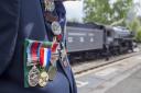 Normandy veterans Ken Smith and Ken Cooke visited the Keighley and Worth Valley Railway