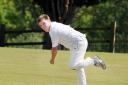 James Heseltine, above, took 5-44 and hit 47 but was still on the losing side for Bradley,