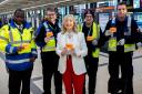 West Yorkshire mayor Tracy Brabin helps launch the orange wallets