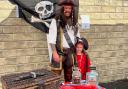 Shiver me timbers! One of the stalls at the beach party