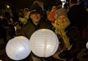 Enjoying the lantern parade at Lund Park