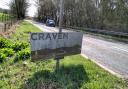 The Craven boundary sign on the A59 near West Marton - looking a little worse for wear