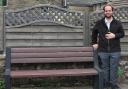 Since the last survey a number of new benches have been installed. Cllr Luke Maunsell is pictured with one of them