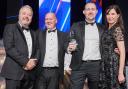 Day & Co Estate Agents directors Chris Day and Paul O’Neill receive the award from ceremony hosts Hal Cruttenden and Ronni Ancona