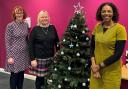 From left, Catherine Jowitt, head of charity and volunteering at the care trust; Barbara Keiss, key account manager at Sovereign Health Care, and care trust chief executive Therese Patten