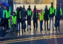 Members of Keighley's Ahmadiyya community take part in the clean-up
