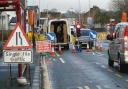The work being carried out at the Bradford Road-Aireworth Road junction
