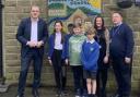 MP Julian Smith, left, during his visit to Bradleys Both Community Primary School