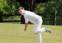 James Heseltine, above, took 5-44 and hit 47 but was still on the losing side for Bradley,