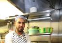 Shimla Spice Keighley head chef, Nazakat Ali, preparing Chicken Tikka starters