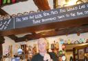 Paul Stapleton, licensee at the Old Silent in Stanbury, pulling a pint of Theakston’s Old Peculier