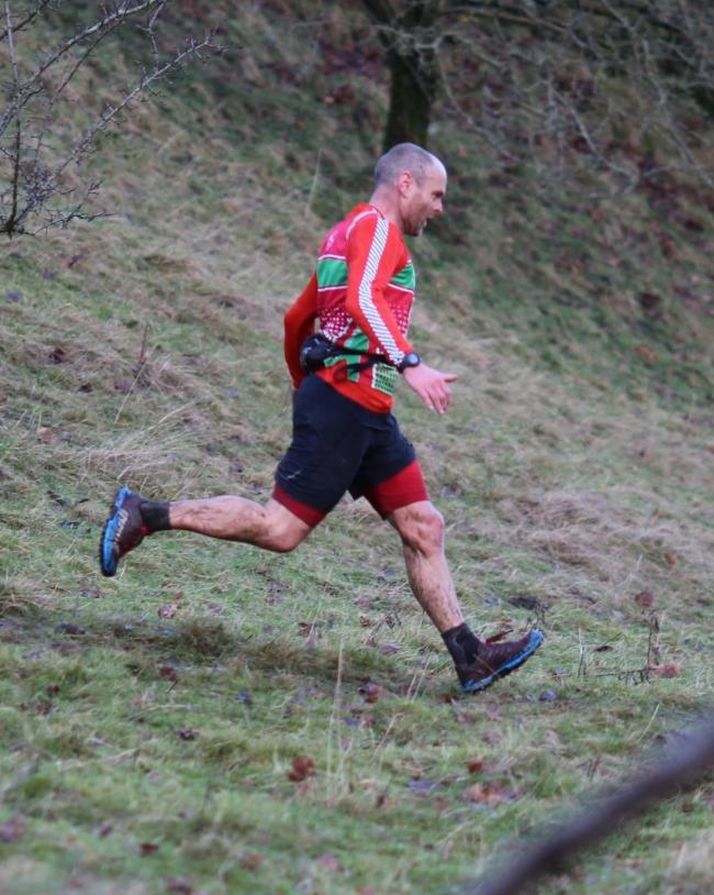 Dave Robson, first Harrier home at the Daleside Auld Lang Syne fell race. Pic by: Noel Akers