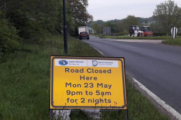 A59 closure for roadworks
