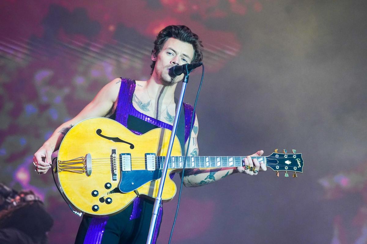 Harry Styles performing on the main stage during the BBC Radio 1’s Big Weekend at the War Memorial Park in Coventry.