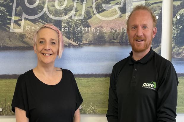 Marie Warrington and Lee Bilbrough of Pure Residential Letting Specialists
