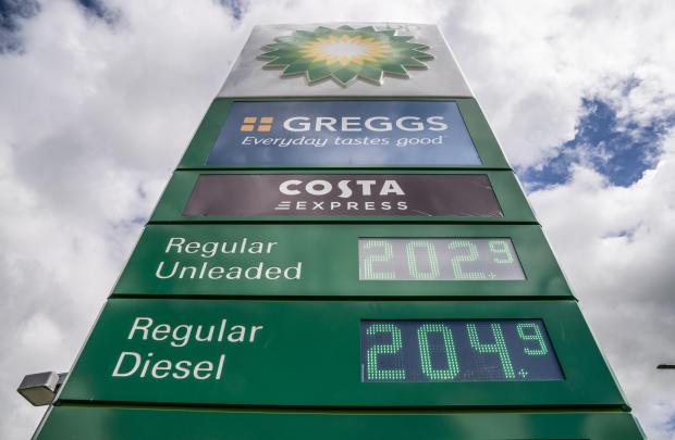 Keighley News: Petrol prices at Wetherby Services on June 8, 2022 (PA)