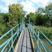 Suspension bridge at Low Hutton