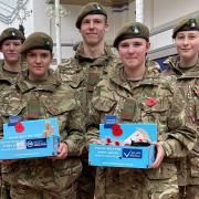 Pictured are, from left, Lance Corporal Alicia Kerman, Cadet Holly Wadkin, Lance Corporal Harry Curtis and cadets Caitlin Hakes and Morrigan Ashton