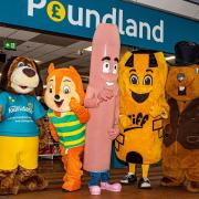 Mascots line-up at the Keighley launch event
