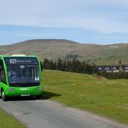A DalesBus service at Scar House Reservoir