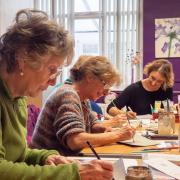 An art class at Keighley Healthy Living